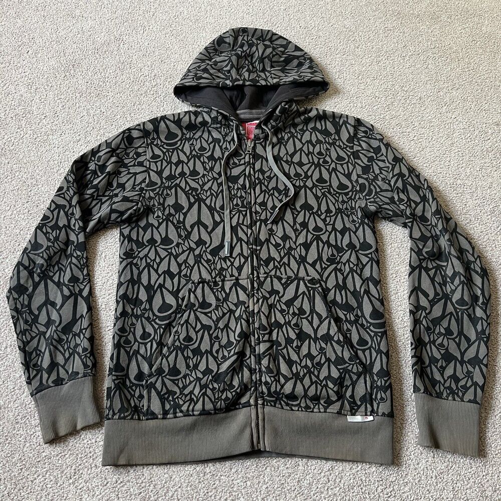 Vintage Y2K Nixon Zip Up Hoodie Adult Small Outdoor Sport Snowboarding